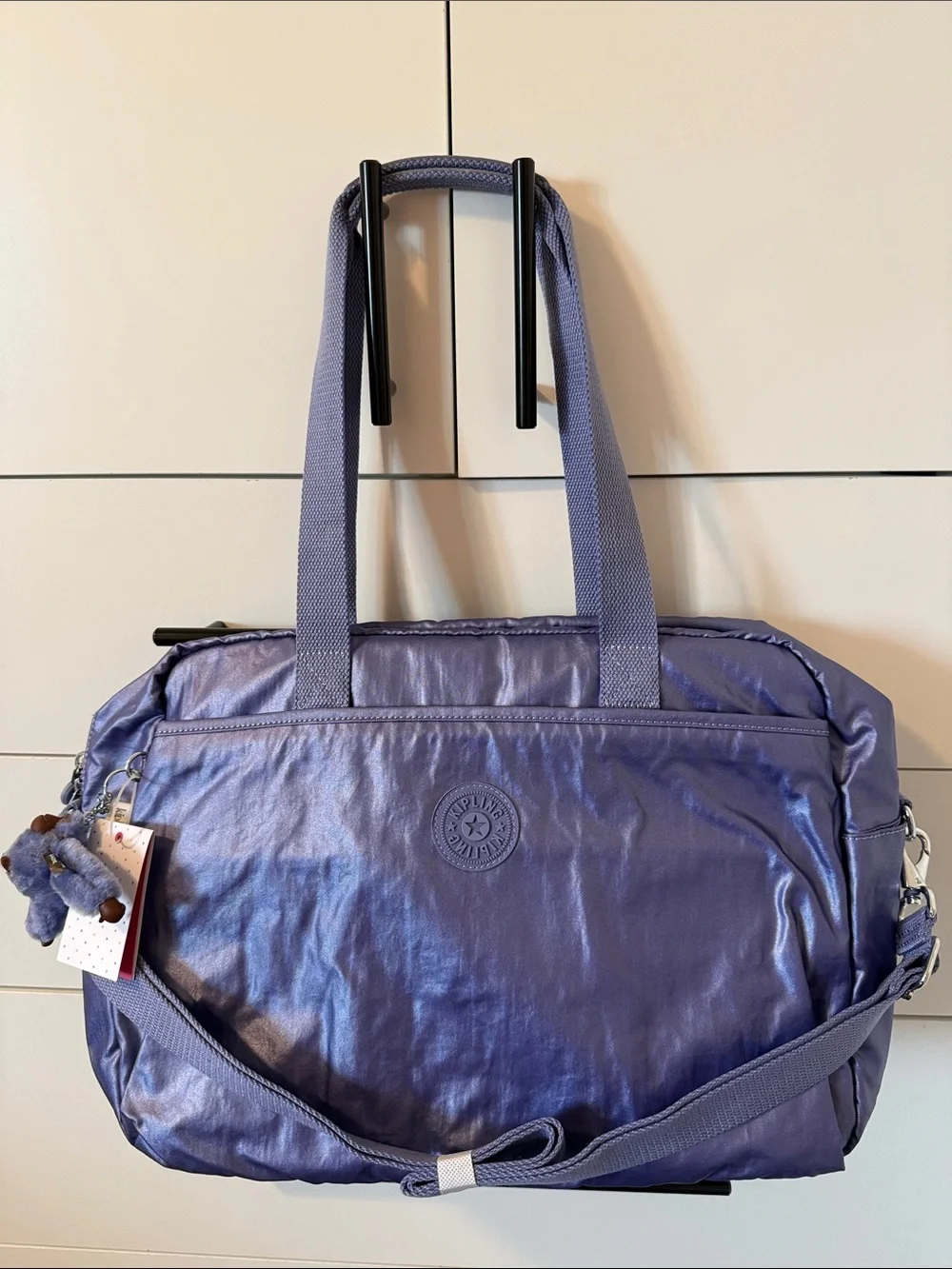 Kipling Metallic Lavender Shoulder Baby Bag